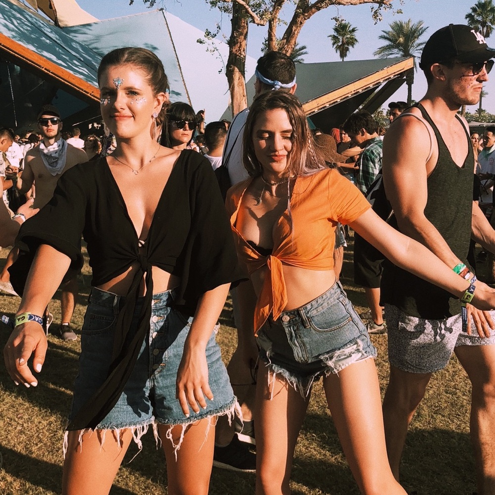Orange tie top perfect for festival & everyday 💫